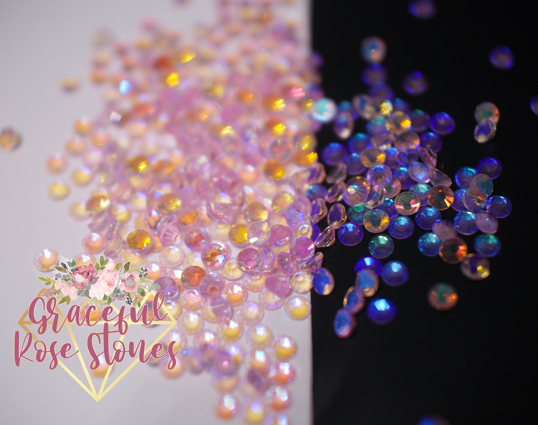 Pink Aurora rhinestones