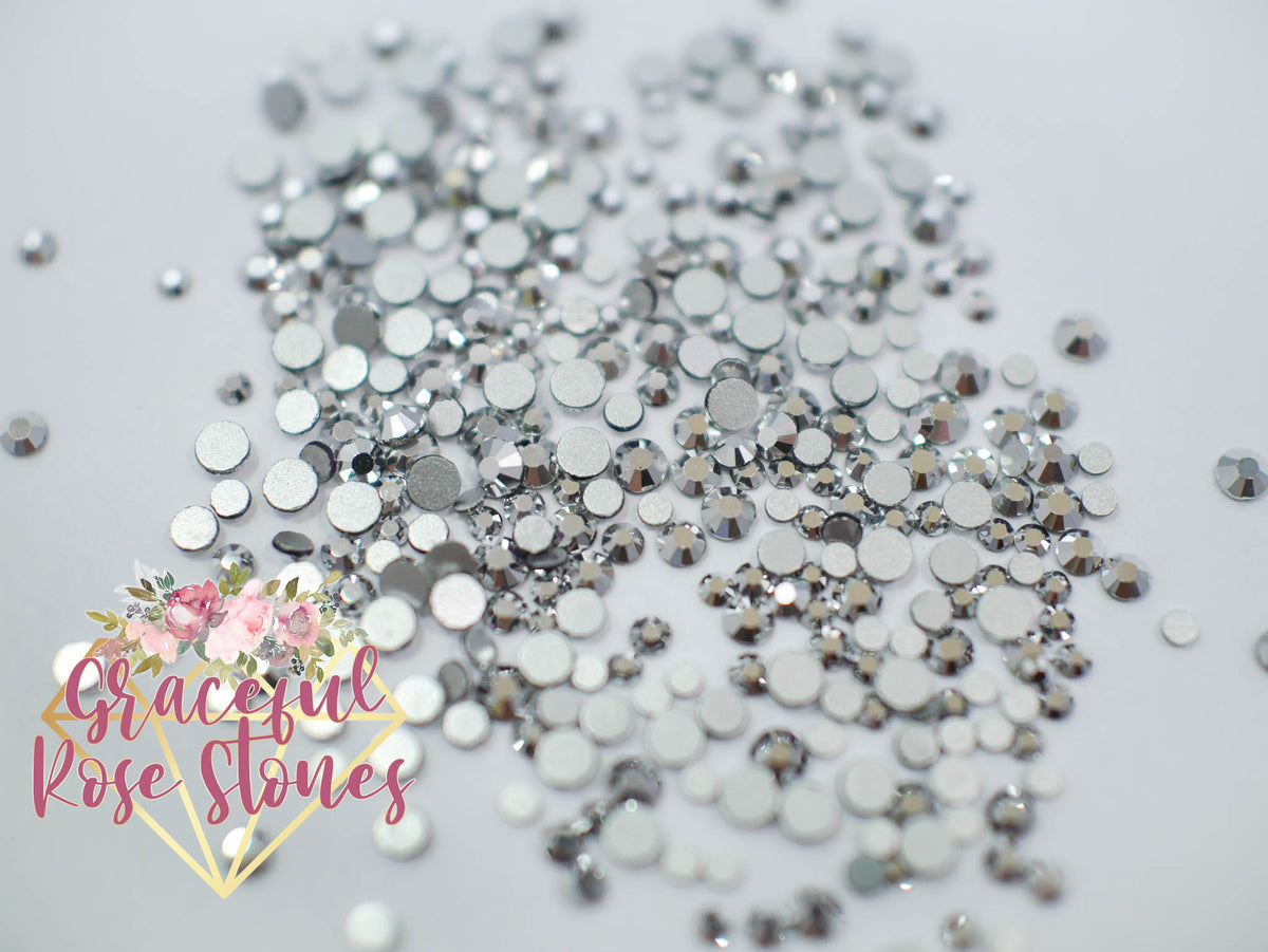 Labrador silver crystal glass rhinestones – Graceful Rose Stones