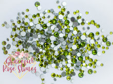 Load image into Gallery viewer, Olivine crystal glass rhinestones
