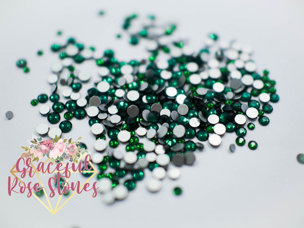 Emerald crystal glass rhinestones