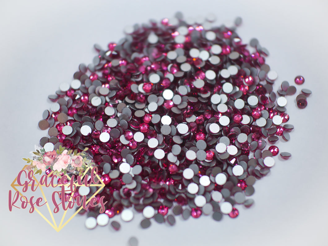 Rose glass rhinestones