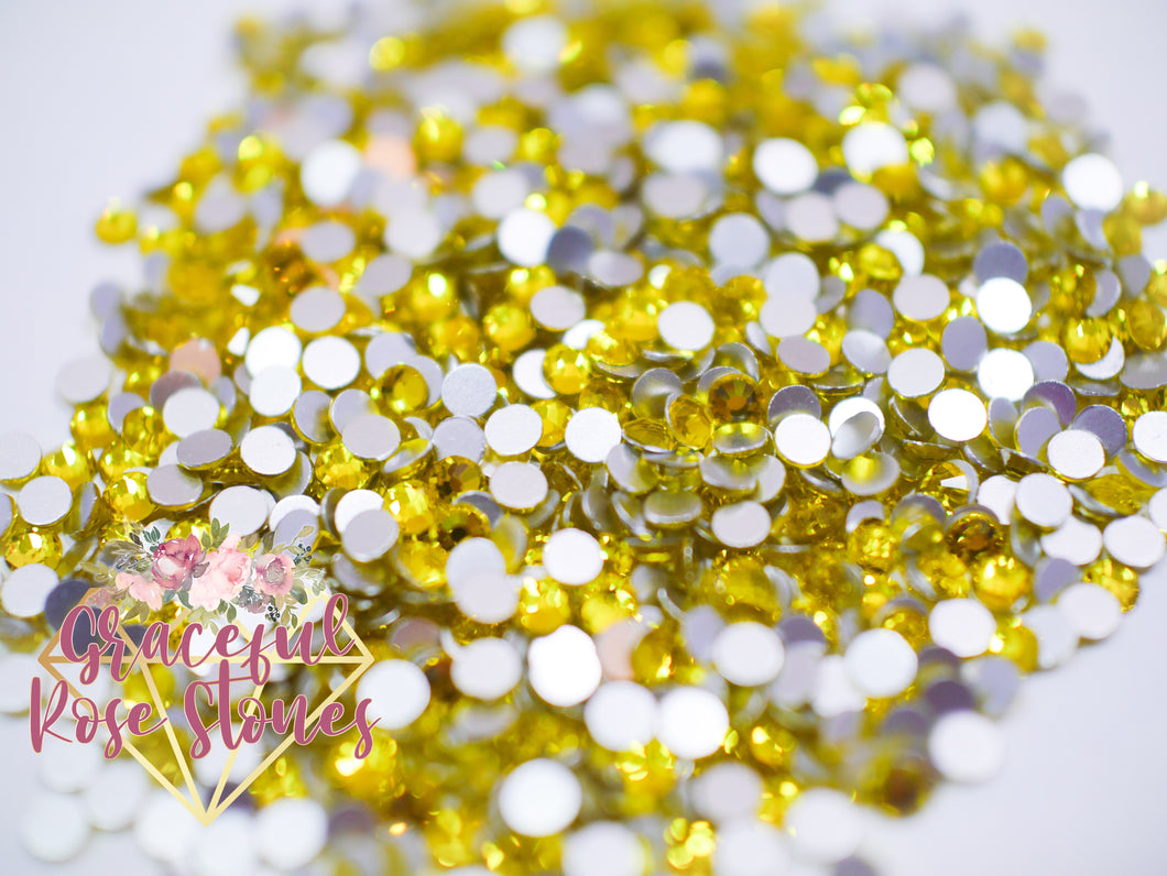 Citrine glass rhinestones