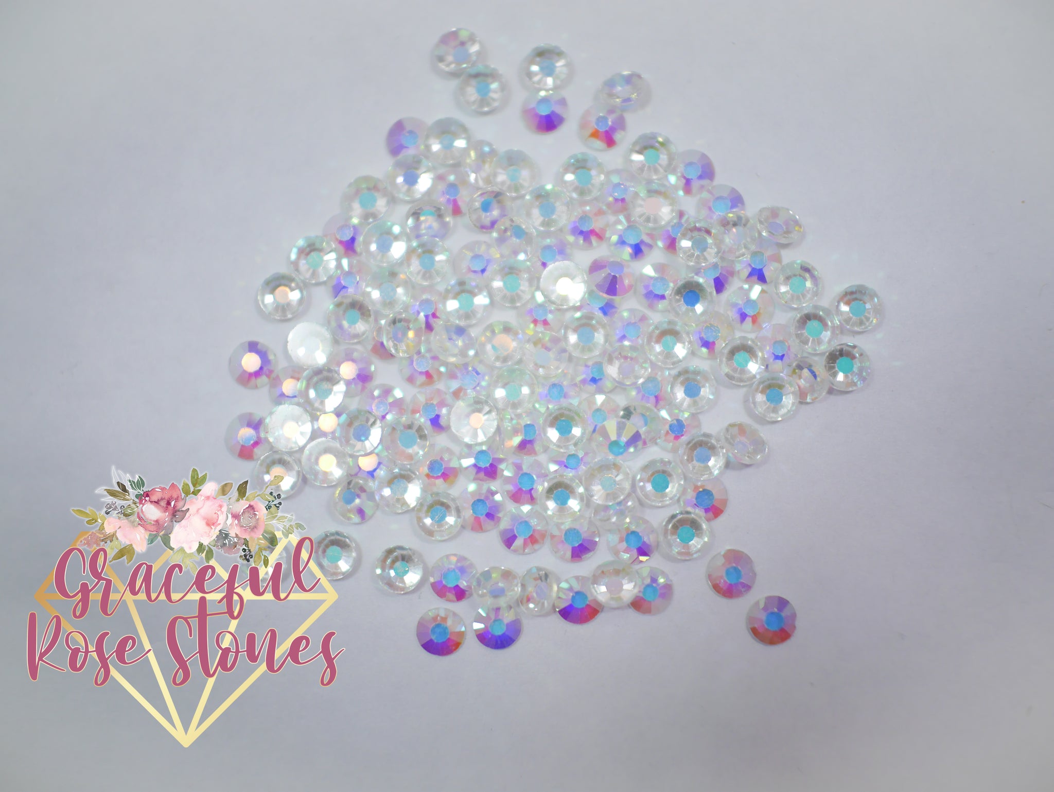 Transparent AB glass rhinestones