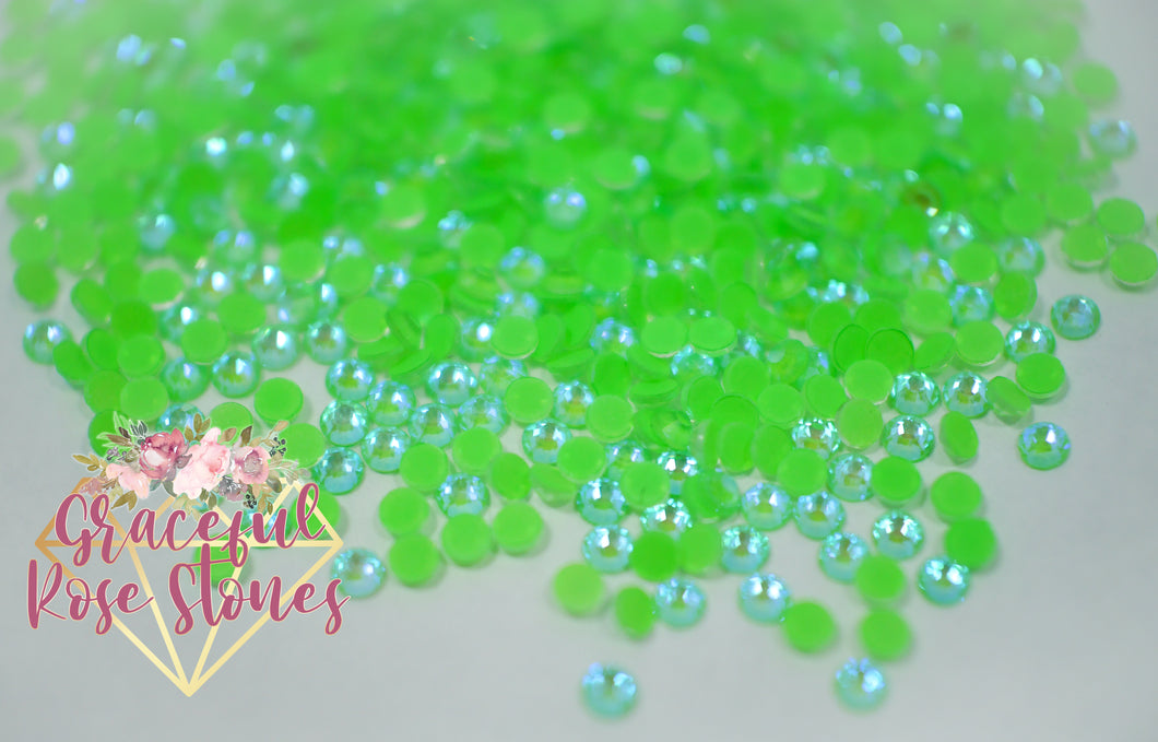 Twilight Green glass rhinestones