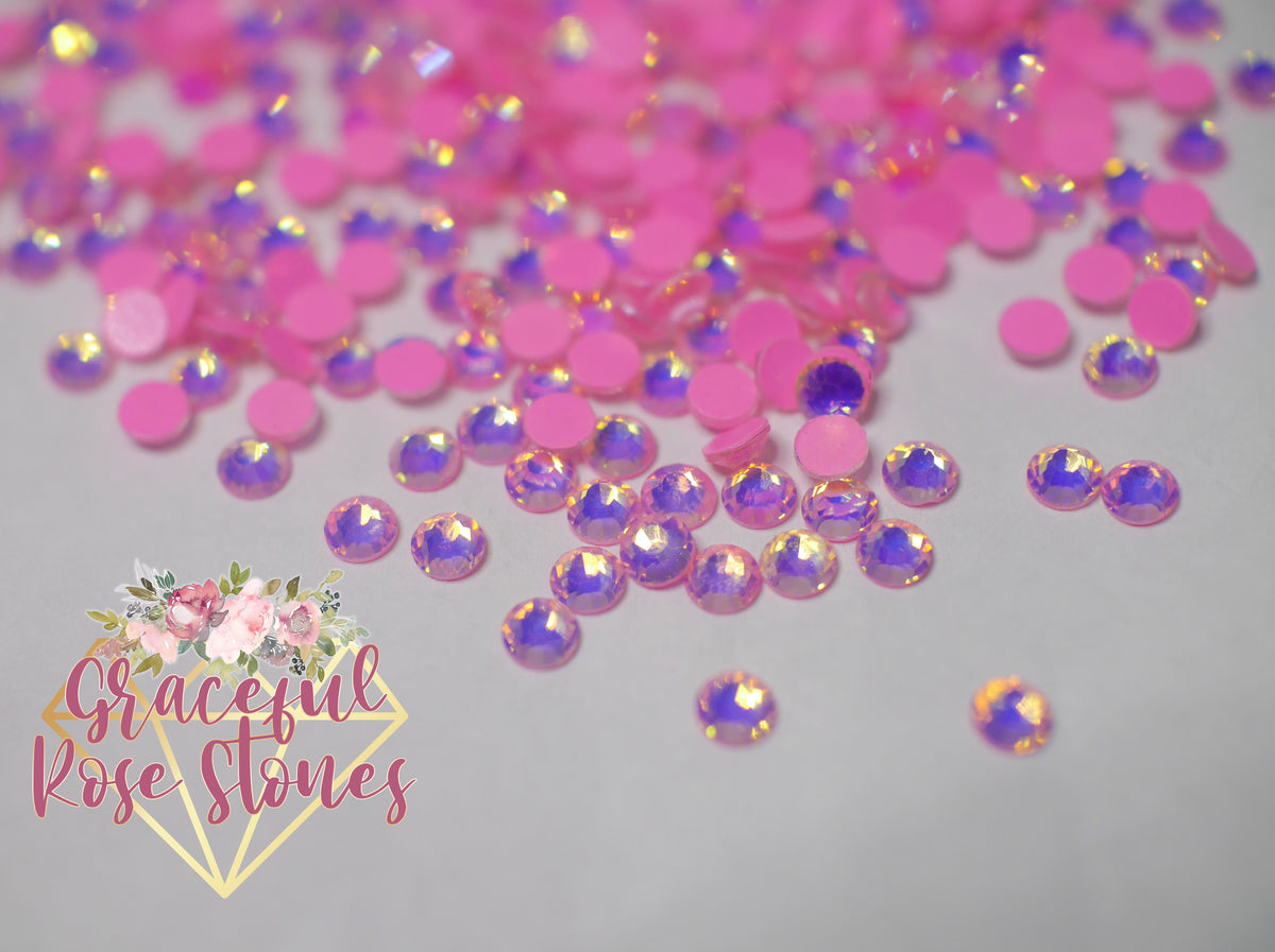 Dreamy Light Pink Opal rhinestones – Graceful Rose Stones