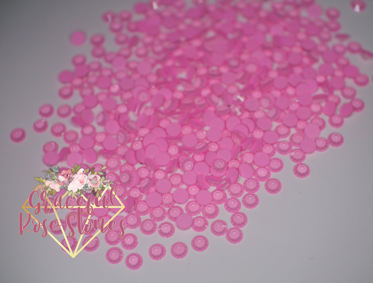 Neon Light Pink glass rhinestones – Graceful Rose Stones